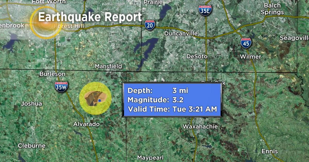 3.2 Magnitude Earthquake Reported In Johnson County - CBS Texas