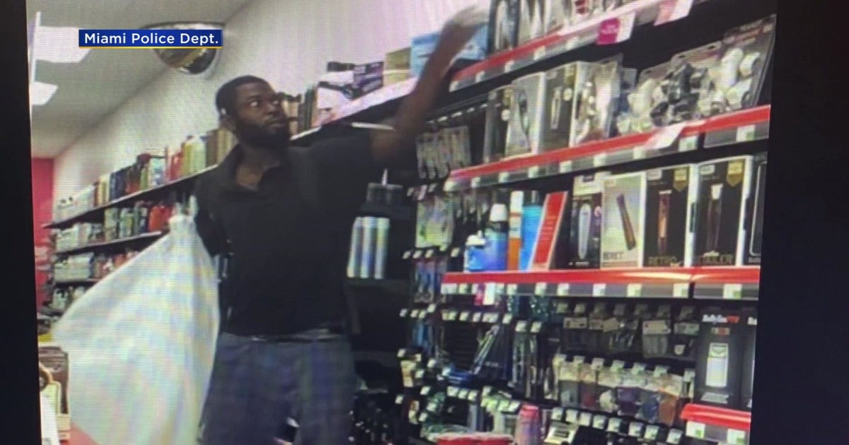Miami Beauty Supply Thief Caught On Camera - CBS Miami