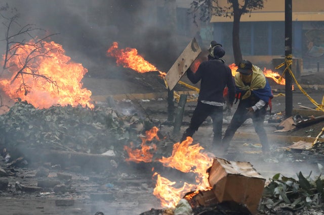 Protest against Ecuador's President Moreno's austerity measures in Quito 