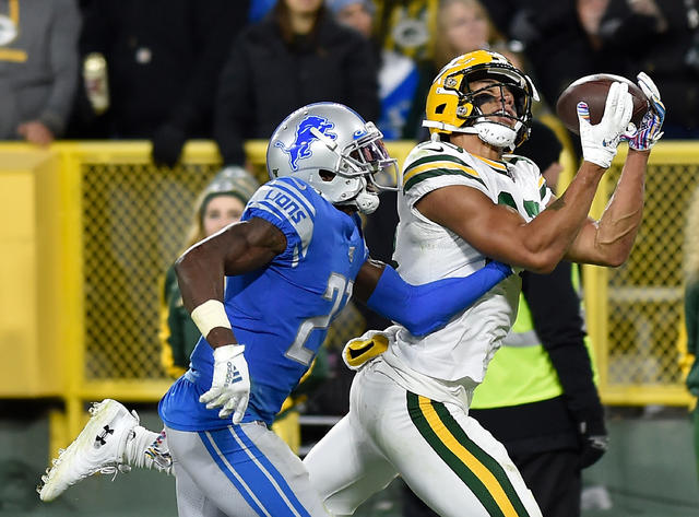 Green Bay, WI, USA. 20th Oct, 2019. Green Bay Packers running back Jamaal  Williams #30 before the NFL Football game between the Oakland Raiders and  the Green Bay Packers at Lambeau Field