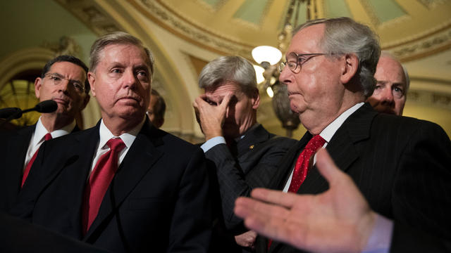 Senate Lawmakers Speak To The Media After Their Weekly Policy Luncheons 