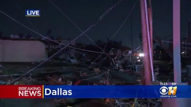 Tornado Damage In Dallas (CBS 11) (1) 