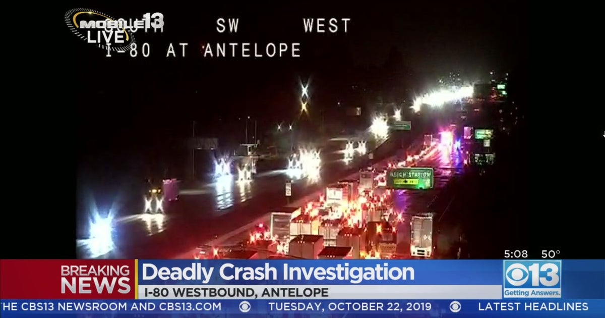 Crash Kills 1 Person On Interstate 80 In Sacramento County - CBS Sacramento
