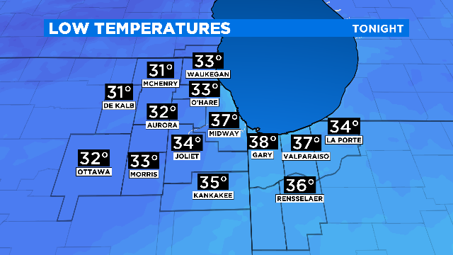 Lows Tonight: 10.29.19