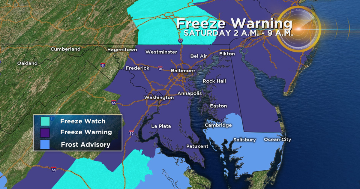 Maryland Weather: Freeze Warning Issued For Saturday Morning - CBS ...