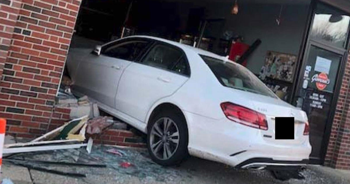 Car crashes through storefront in Saugus