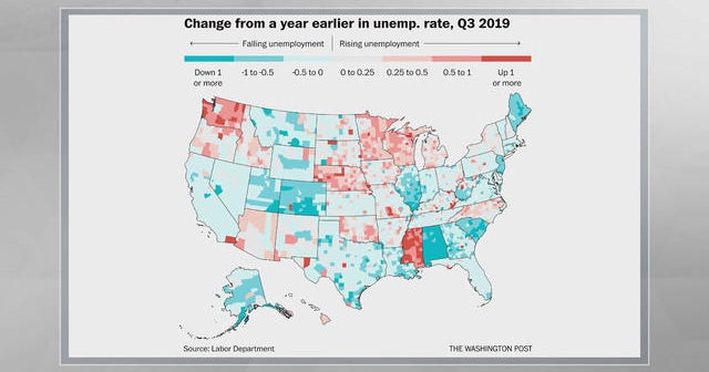 Unemployment rising in swing states, despite strong U.S. economy overall