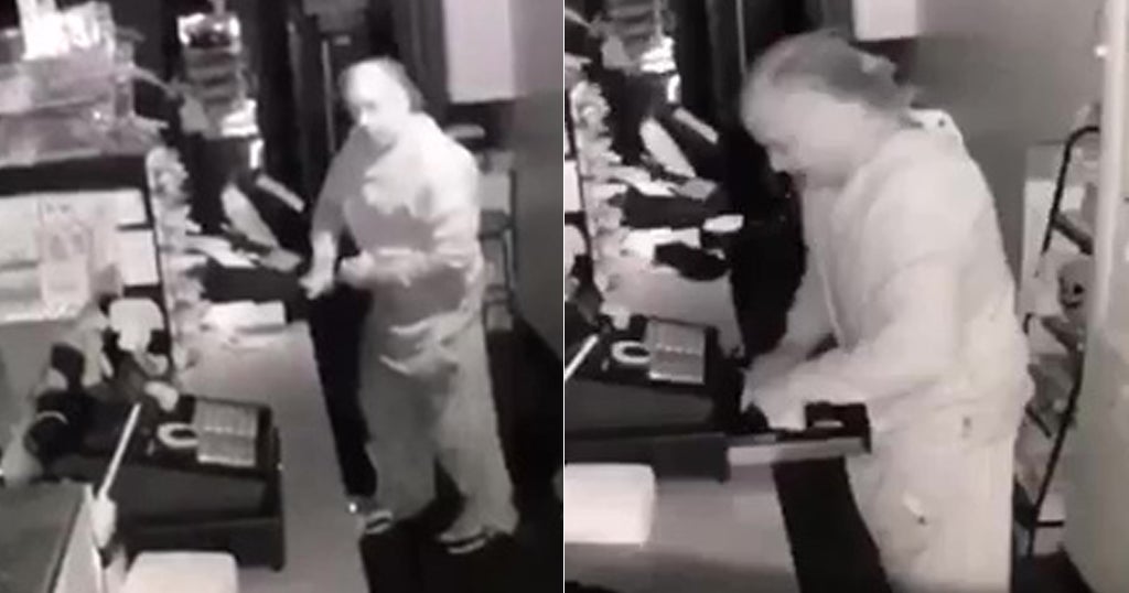 Caught On Video Burglar Breaks Through Wall To Rob Deli In Paterson CBS New York