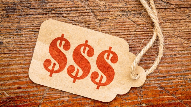 triple dollar sign - price tage 