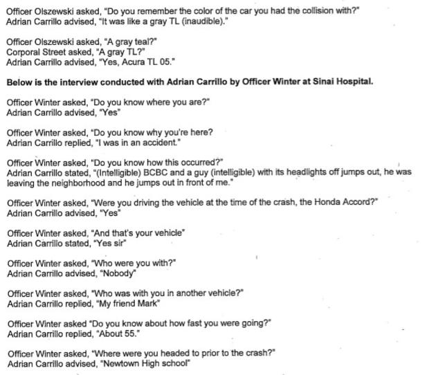 Police Report Interview 5 