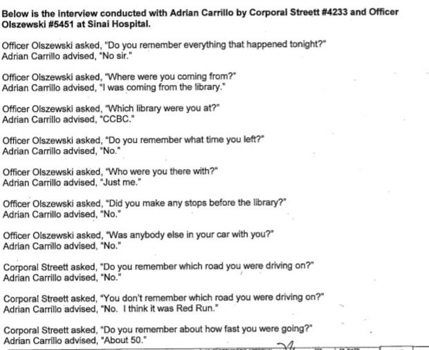Police Report Interview 1 