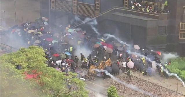 Students clash with police as violence erupts in Hong Kong