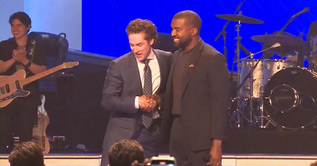 Kanye West appears at Joel Osteen's Lakewood Church service