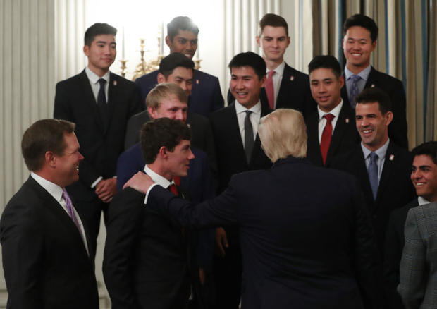 President Trump Participates In NCAA Collegiate National Champions Day At The White House 