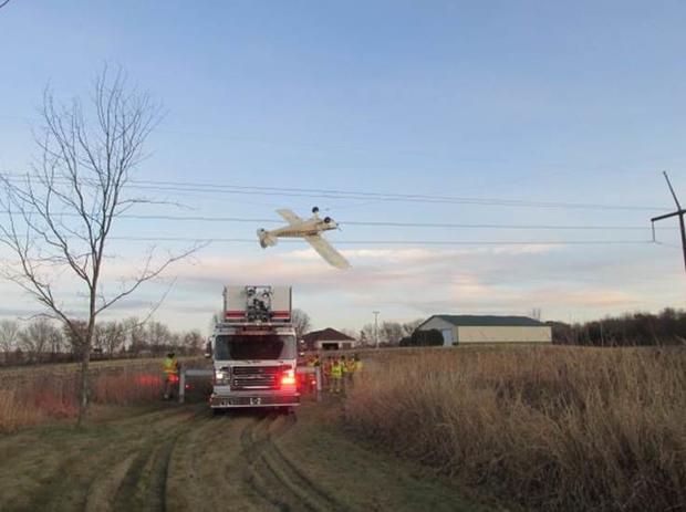 Plane Gets Caught In Power Lines Near Shakopee 
