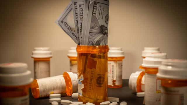 American Currency in a Prescription Drug Bottle 