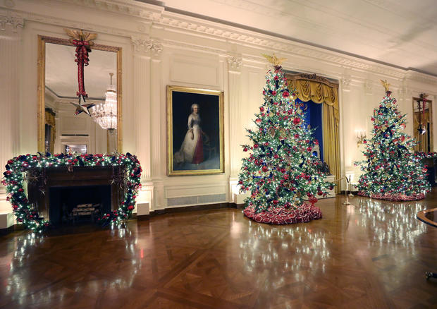 The White House Previews Decor For The Holiday Season 