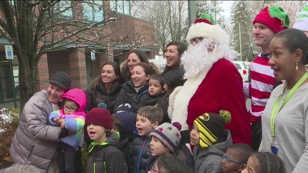 Santa Visits Elizabeth Seton Children's School