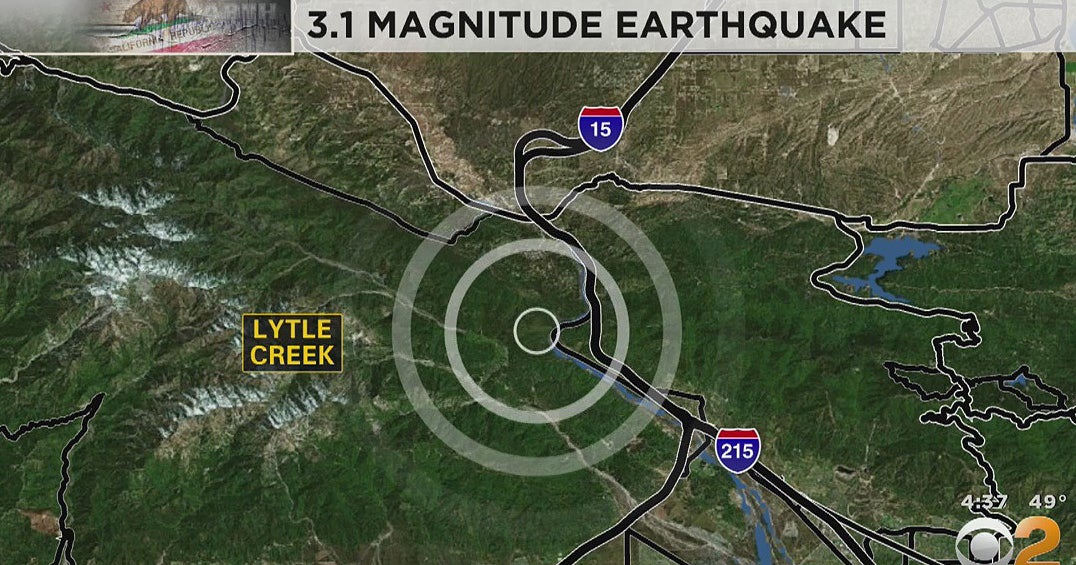 Magnitude3.1 Earthquake Rattles Lytle Creek CBS Los Angeles