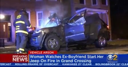 Woman Watches Ex-Boyfriend Set Her Jeep On Fire In Grand Crossing - CBS ...