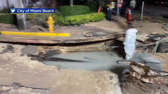 Miami Beach Water Main Break 