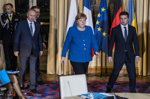 French President Emmanuel Macron Hosts The "Normandy Format" Summit At Elysee Palace In Paris 