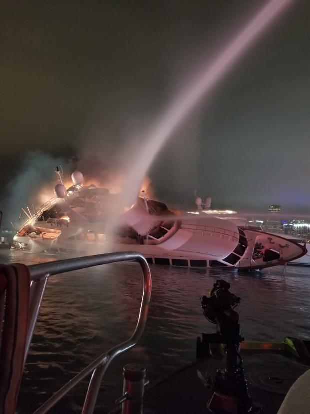 Marc Anthony Yacht Fire 