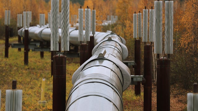 Trans Alaska Pipeline Serves As Main Artery For Alaska's North Slope Oil Fields 