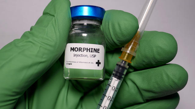 Morphine opioid pain medication 