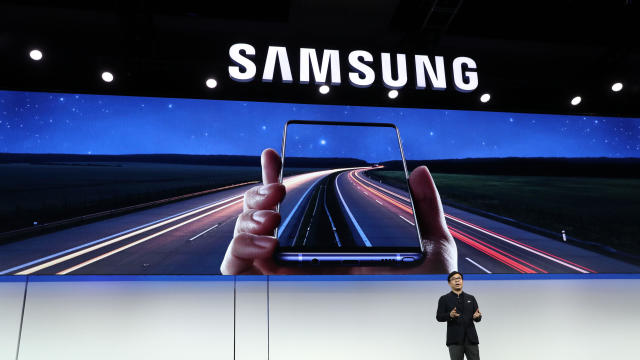 Samsung Electronics President and CEO H.S. Kim speaks during a Samsung press event for CES 2019 at the Mandalay Bay Convention Center on January 7, 2019, in Las Vegas, Nevada. 