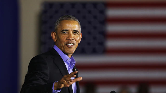 Obama Returns To Campaign Trail At Rally For NJ Gubernatorial Candidate 