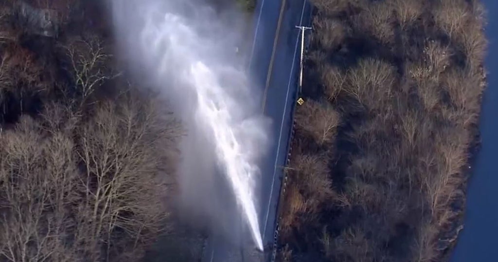 Massive Water Main Break Creates Geyser In Collier Township - CBS ...