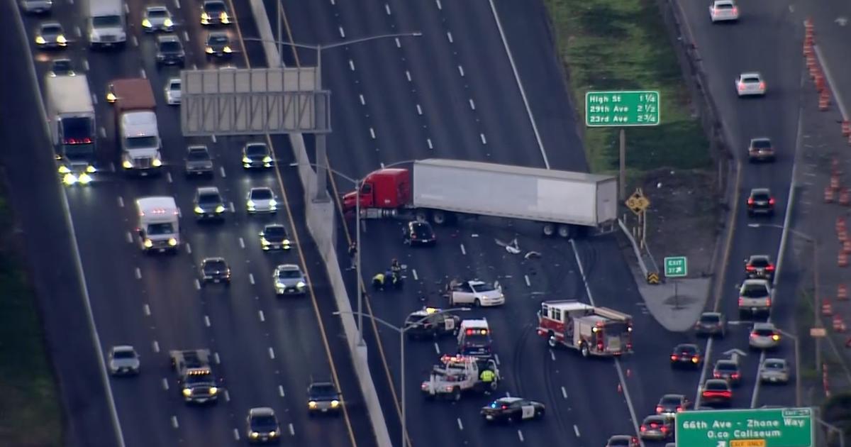 Big-Rig Crash Temporarily Blocks All Lanes Of Northbound Interstate 880 ...