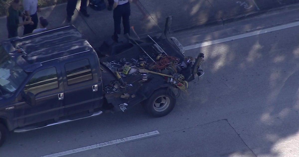Traffic Mess In Doral After Gas Tank On Pickup Truck Explodes CBS Miami
