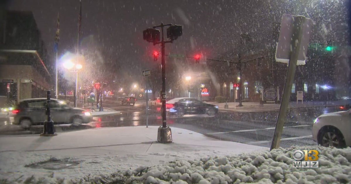 Maryland Weather Slushy Mess In Baltimore After First Snowfall Of 2020