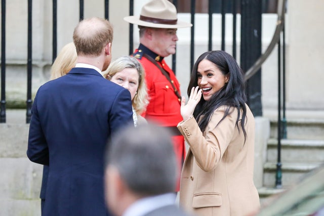 Duke of Sussex and Duchess of Sussex visit Canada House in London