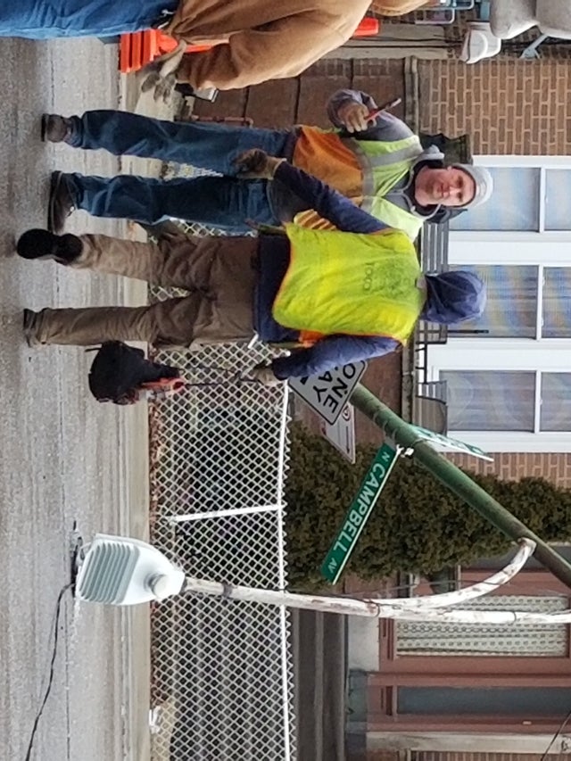 Humboldt Park Light Pole Down