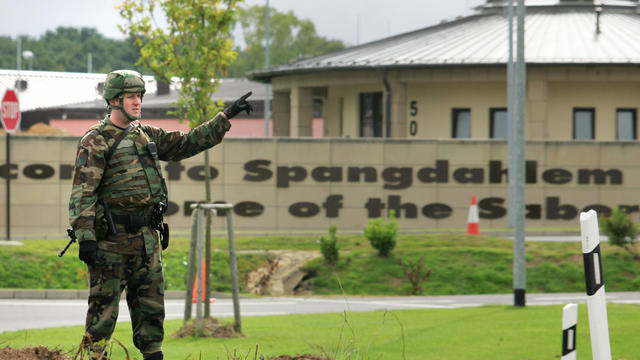 A US soldier stands guard, 11 September 