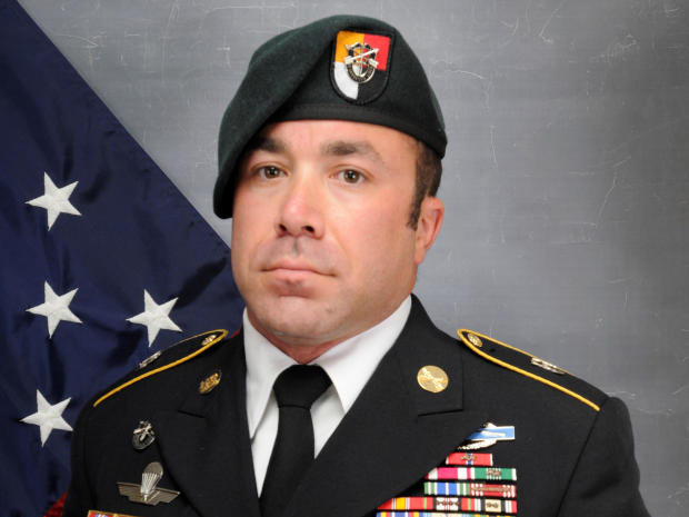 Master Sergeant Nathan Goodman is seen in a picture distributed by U.S. Army Special Operations Command. 