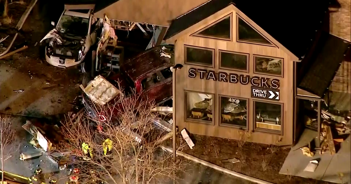 Truck hits Starbucks Several hurt, one critically, when pickup truck