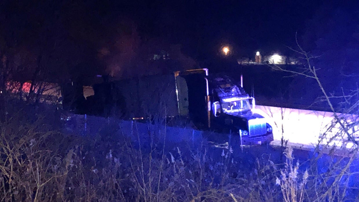 Tractor Trailer Hauling Juice Catches Fire On I-70 - CBS Pittsburgh