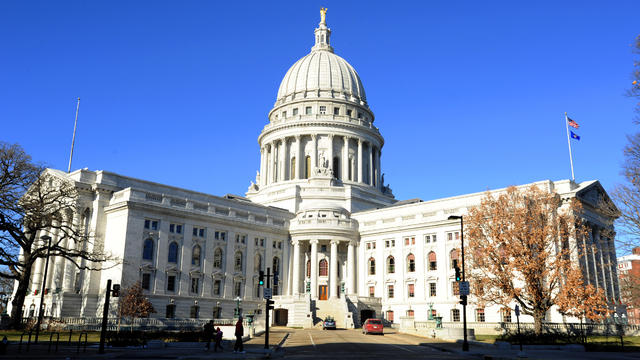 The Wisconsin State Capitol building on 