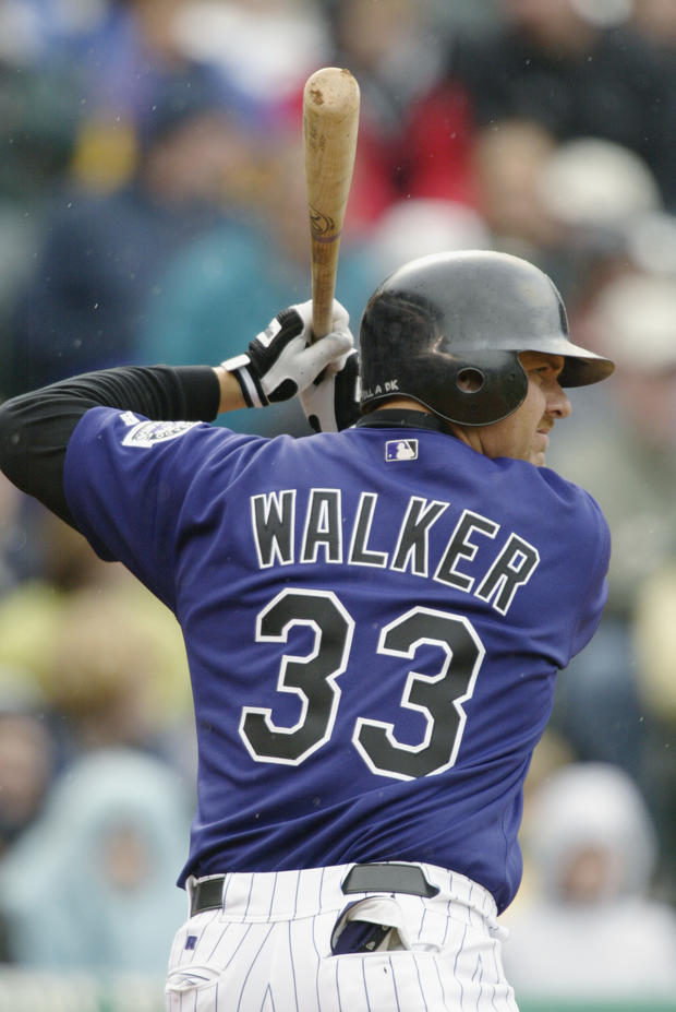 Larry Walker waits for the pitch 