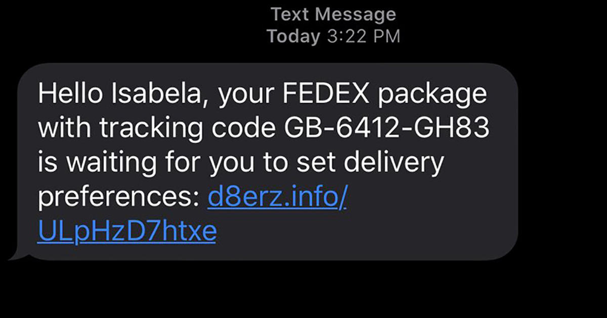New Text Message Scam Disguising Itself As Fedex Notification Cbs Sacramento 1218