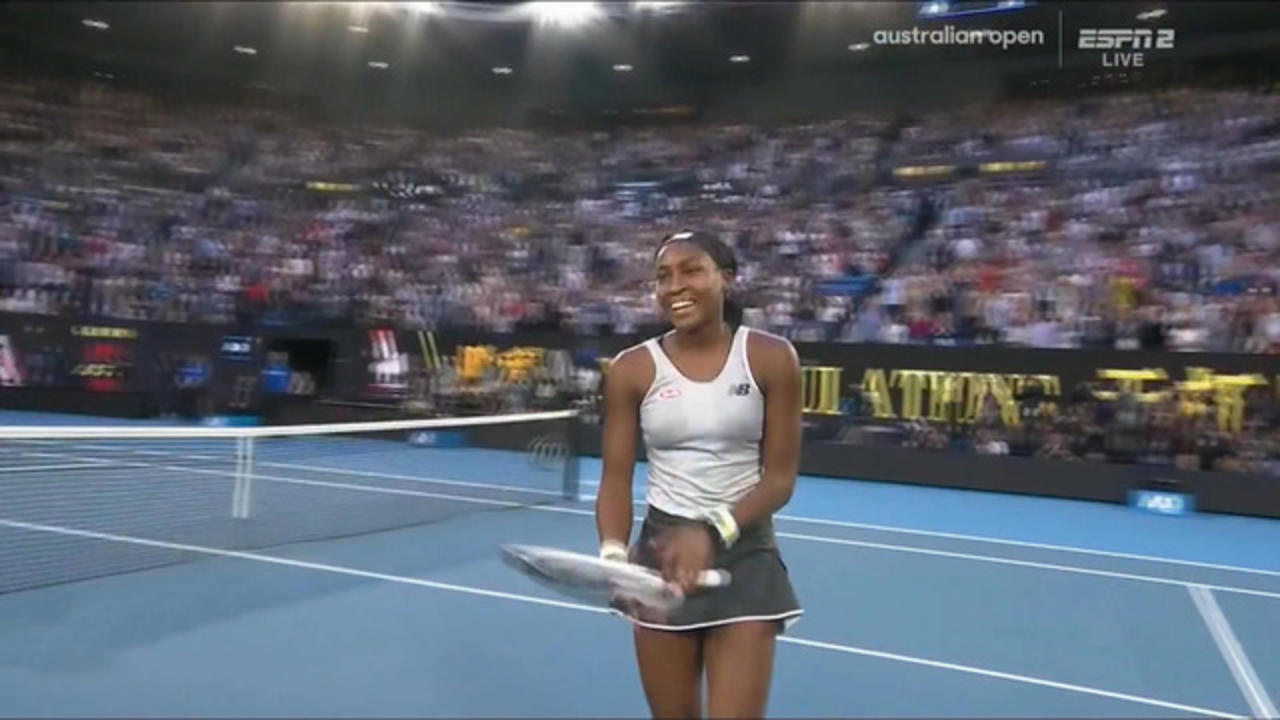 Australian Open Coco Gauff upsets defending champ Naomi Osaka; Serena Williams loses to Wang Qiang today