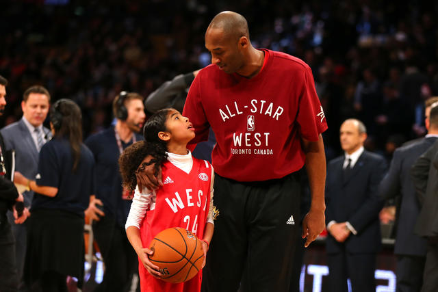 Kobe Bryant's daughter Natalia tosses first pitch on 'Lakers Night' at  Dodger Stadium – Orange County Register