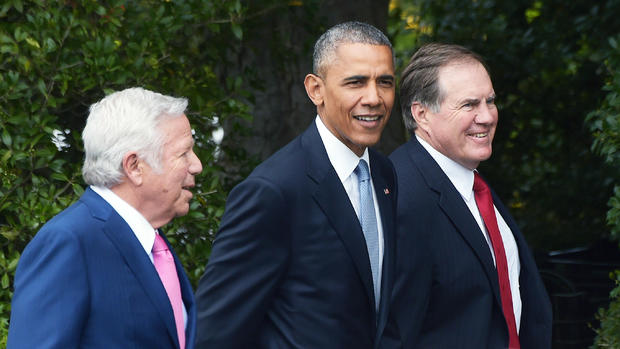 Robert Kraft, President Barack Obama, Bill Belichick 