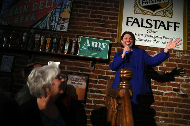 Democratic Presidential Candidate Sen. Amy Klobuchar Campaigns In Council Bluffs, Iowa 