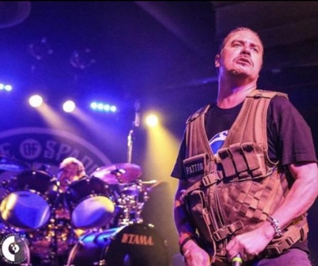 Mike Patton and Dave Lombardo performing with Dead Cross 