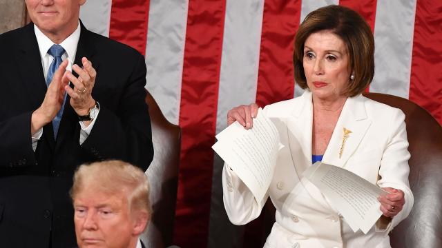 Pelosi tears up speech — 2020 State of the Union 